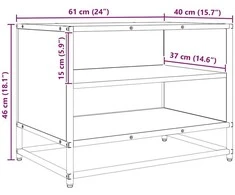 TV staliukas TV vienetai 61 x 40 x 46 cm Senovinis medis Apdirbta mediena