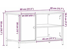 TV staliukas Televizoriaus spintelė 80 x 40 x 50 cm Sena mediena