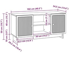 TV staliukas Televizoriaus spintelė 102 x 34,5 x 50 cm Sendintos medienos