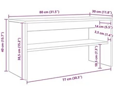 TV staliukas Televizoriaus spintelė 80 x 30 x 40 cm Senas medis