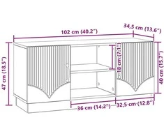 TV staliukas Televizoriaus spintelė 102 x 34,5 x 47 cm Sendintos medienos