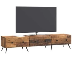TV staliukas Televizoriaus spintelė Sendintos medienos 147 x 34,5 x 30 cm