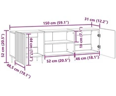 TV staliukas Televizoriaus spintelė Sendintos medienos 150 x 31 x 52 cm