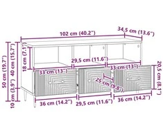 TV staliukas Televizoriaus spintelė Sendintos medienos 102 x 34,5 x 50 cm