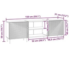 TV staliukas Televizoriaus spintelė 150 x 31 x 50 cm Sendintos medienos