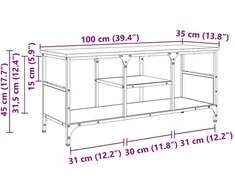 TV staliukas Televizoriaus spintelė Senovinis medis 100 x 35 x 45 cm