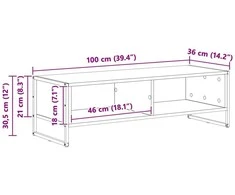 TV staliukas Televizoriaus spintelė 100 x 36.5 x 30.5 cm Senovinis medis