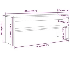 TV staliukas Televizoriaus spintelė 100 x 30 x 40 cm Sonoma ąžuolas