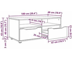 TV staliukas Televizoriaus spintelė 100 x 48 x 43 cm Sonoma ąžuolas