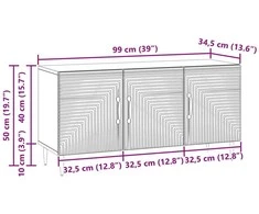 TV staliukas Televizoriaus spintelė Sonoma ąžuolas 99 x 34,5 x 50 cm