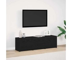 TV staliukas Televizoriaus spintelė su LED Juodas ąžuolas 140 x 34 x 40 cm