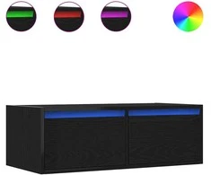 TV staliukas Televizoriaus spintelė su LED apšvietimu, 75x35,5x25 cm