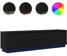 TV staliukas Televizoriaus spintelė su LED apšvietimu, 193,5x41x50 cm