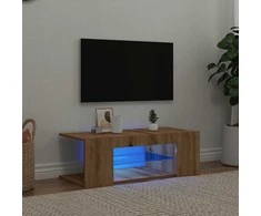 TV staliukas televizoriaus spintelė su LED lemputėmis Artisan ąžuolas