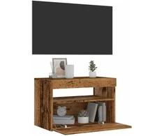 TV staliukas Televizoriaus spintelė su LED, medienos, 60x35x40cm, mediena