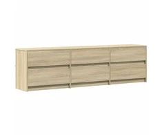 TV staliukas Televizoriaus spintelė su LED, ąžuolo, 180x34x50cm, mediena