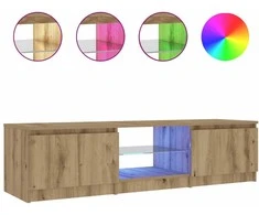 TV staliukas televizoriaus spintelė su LED lemputėmis Artisan ąžuolas