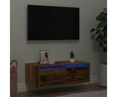 TV staliukas Televizoriaus spintelė su LED, medienos, 75x35,5x25 cm