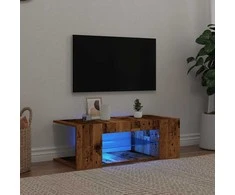 TV staliukas televizoriaus spintelė su LED lemputėmis Old Wood
