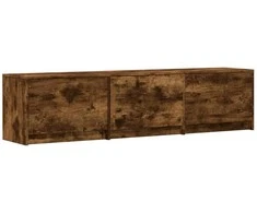 TV staliukas Televizoriaus spintelė su LED Rūkyta ąžuolas 165 x 34 x 40 cm