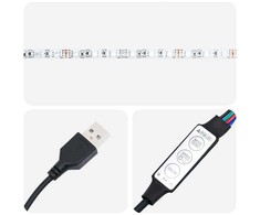 TV staliukas Televizoriaus spintelė su LED apšvietimu, juoda, 100X35,5x25 cm