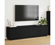 TV staliukas Televizoriaus spintelė su LED Juodas ąžuolas 180 x 38 x 49 cm