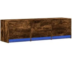 TV staliukas Televizoriaus spintelė su LED Rūkyta ąžuolas 140 x 34 x 40 cm