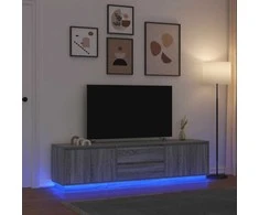 TV staliukas Televizoriaus spintelė su LED, medienos, 100x41x50 cm