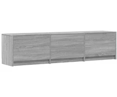 TV staliukas Televizoriaus spintelė su LED Pilkas Sonoma 165 x 34 x 40 cm