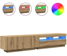 TV staliukas televizoriaus spintelė su LED lemputėmis Artisan ąžuolas