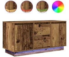 TV staliukas Televizoriaus spintelė su LED, medienos, 100x41x50 cm