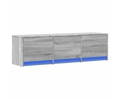 TV staliukas Televizoriaus spintelė su LED Pilkas Sonoma 140 x 34 x 40 cm