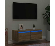 TV staliukas Televizoriaus spintelė su LED apšvietimu, ąžuolo, 75x35,5x25 cm