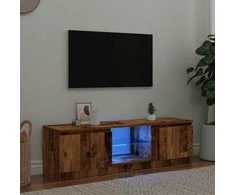 TV staliukas televizoriaus spintelė su LED lemputėmis Sena mediena