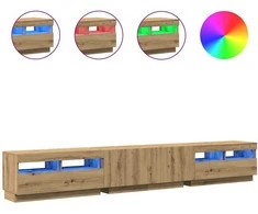 TV staliukas televizoriaus spintelė su LED lemputėmis Artisan ąžuolas