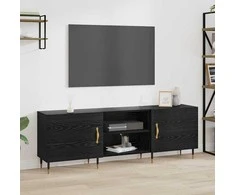 TV staliukas Televizoriaus spintelė juoda ąžuolo 150 x 30 x 50 cm