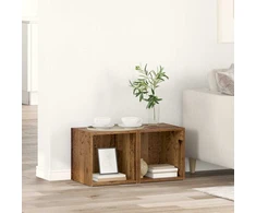 TV staliukas TV spintelių komplektas 2 pcs Senovinis medis 37 x 35 x 37,5 cm