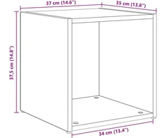 TV staliukas TV spintelių komplektas 2 pcs Senovinis medis 37 x 35 x 37,5 cm