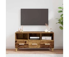 TV staliukas Televizoriaus spintelė su stalčių Senas medis 102 x 36 x 50 cm