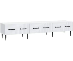 TV staliukas Televizoriaus spintelė su stalčių Balta 147 x 34,5 x 30 cm