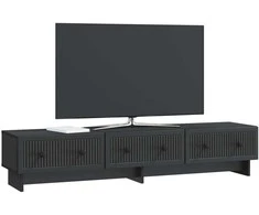 TV staliukas Televizoriaus spintelė su stalčių Juoda 147 x 34,5 x 30 cm