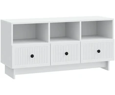 TV staliukas Televizoriaus spintelė su stalčių Balta 102 x 34,5 x 50 cm