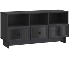 TV staliukas Televizoriaus spintelė su stalčių Juoda 102 x 34,5 x 50 cm
