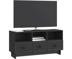 TV staliukas Televizoriaus spintelė su stalčių Juoda 102 x 34,5 x 50 cm