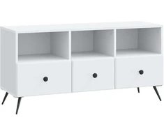 TV staliukas Televizoriaus spintelė su stalčių Balta 102 x 34,5 x 50 cm