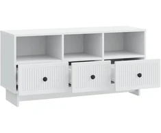 TV staliukas Televizoriaus spintelė su stalčių Balta 102 x 34,5 x 50 cm