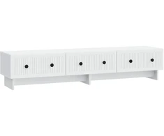 TV staliukas Televizoriaus spintelė su stalčių Balta 147 x 34,5 x 30 cm