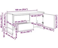TV staliukas Televizoriaus spintelė 100 x 36 x 49.5 cm Sonoma
