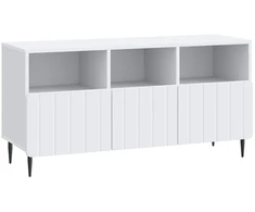TV staliukas Televizoriaus spintelė su stalčių Balta 102 x 34,5 x 50 cm