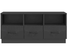 TV staliukas Televizoriaus spintelė su stalčių Juoda 102 x 34,5 x 47 cm